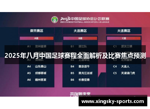 2025年八月中国足球赛程全面解析及比赛焦点预测